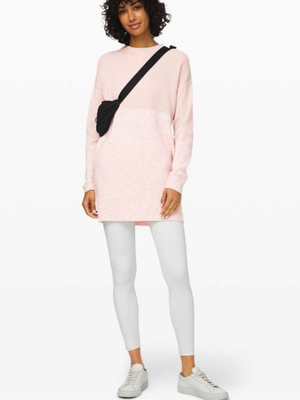 Lululemon pink restful intention cashmere long sweater